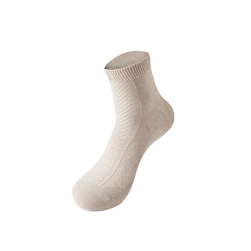 Birdtree 46.7% Wool Blend 5 Pairs Of Box Socks Sweat-Absorbing Odor-Proof Comfortable Warm Socks For Both Men And Women P3N131QC  Amaijoin