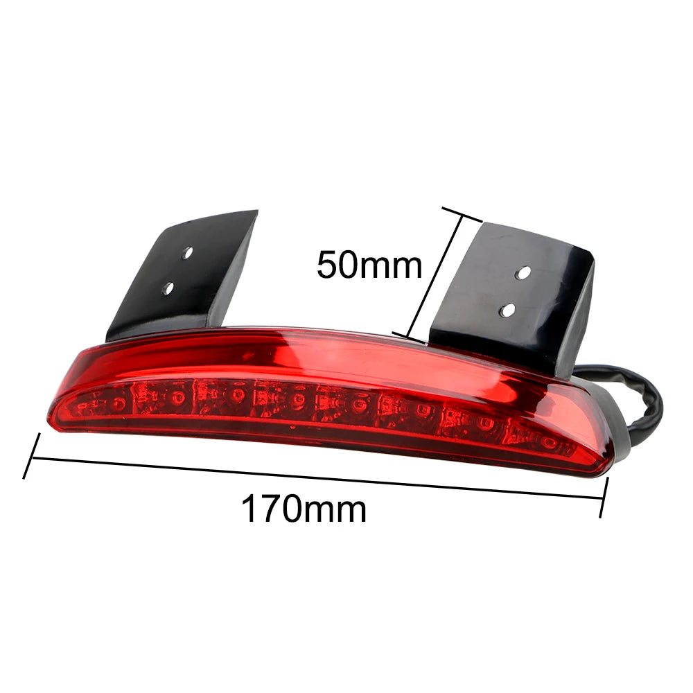 Fender Edge Red LED Motorcycle Accessories Cafe Racer Motorcycle Lights Rear Brake Tail light for XL 883 1200  Amaijoin