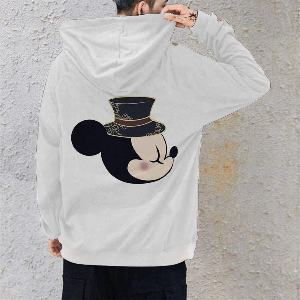 Couple Outfit Disney Hoodies Minnie Mouse Women's Casual Sweatshirt Couple Hoodie Men's Women Clothing Mickey Y2k Print Top  Amaijoin