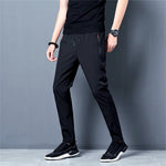 Carregue a imagem no visualizador da Galeria, Men&#39;s Casual Pants Business Stretch Slim Fit Elastic Waist Jogger Korean Classic Blue Black Gray Male Brand Trousers  Amaijoin
