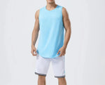 Carregue a imagem no visualizador da Galeria, Men&#39;s Sleeveless Basketball Sports T-Shirt Quick Drying Breathable Tank Top For Running Training Marathon Fitness Vest Sportwear  Amaijoin
