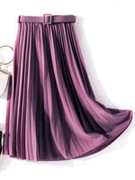 Carregue a imagem no visualizador da Galeria, XFPV 2023 New Autumn Summer Fashion Solid Color High Waist Pleated A Line medium and long Skirt Women SM1983  Amaijoin
