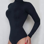 Carregue a imagem no visualizador da Galeria, Long Sleeve Turtleneck Slim Bodysuits 2023 New Womens Base Bodysuits Solid Playsuits Female Clothing Sexy &amp; Club Slim Jumstits  Amaijoin
