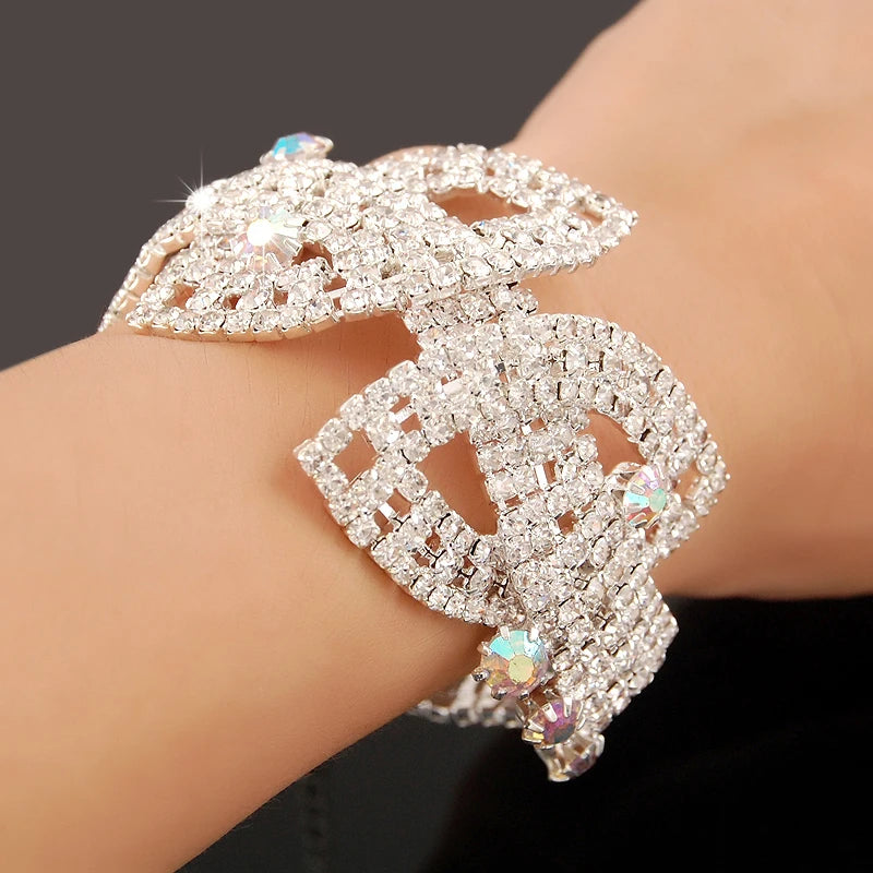 New Fashion Charm Bracelets 925 Silver AAAAA Zircon Crystal Women Bracelet Wedding Engagement Luxury Jewelry  Amaijoin