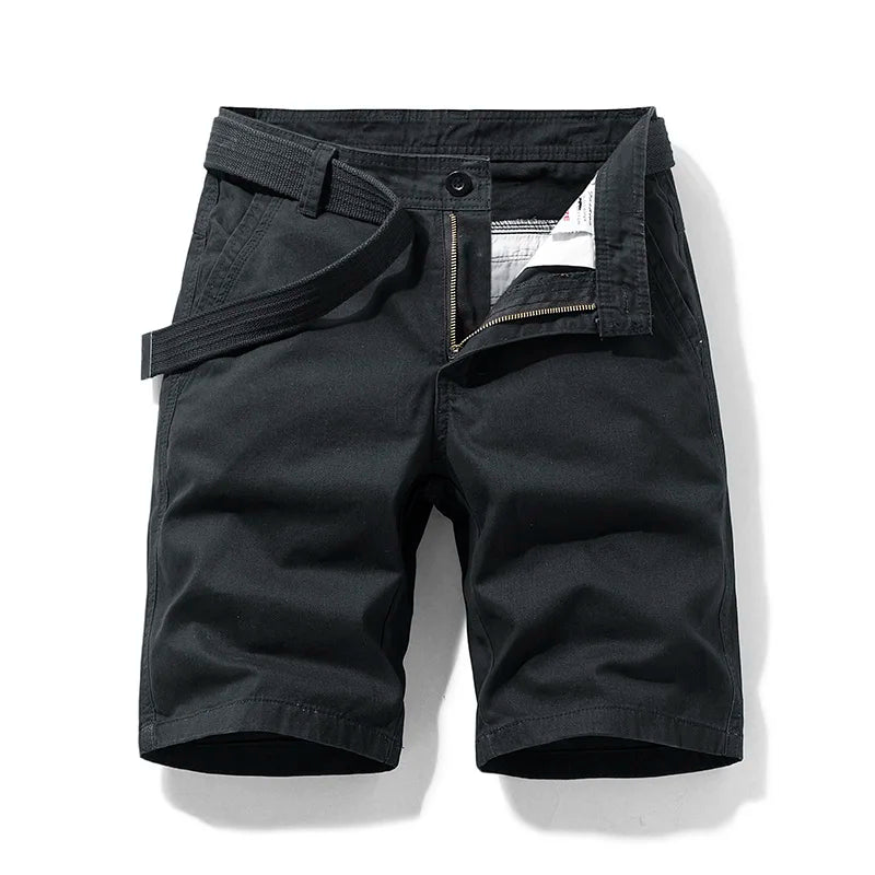 New Summer Men Cargo Shorts Cotton Casual Mens Shorts Pants Jogger Military Solid Straight Cargo Shorts Men Brand Clothing 2022  Amaijoin