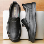 Carregue a imagem no visualizador da Galeria, Mesh Breathable Dress Leather Men Shoes Summer Slip On Loafers Men Casual Leather Shoes Flats Hot Sale Driving Shoes Moccasins  Amaijoin
