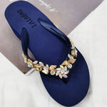 Load image into Gallery viewer, Slippers Women Glitter Flip Flops  Summer 2023 Fashion Outdoor Rhinestone Chain Wedge Beach Slippers Jelly Hawaiian Flat Sandals  Amaijoin
