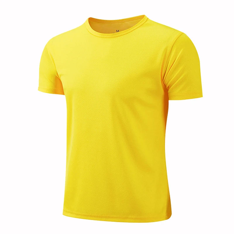 Men Women Quick Dry Short Sleeve Sport T Shirt Gym Jerseys Fitness Shirt Trainer Running T-Shirt Teenager Breathable Sportswears  Amaijoin