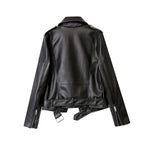 Load image into Gallery viewer, ZVRI classic black Spring and Autumn 2023 The new belt detachable epaulet motorcycle jacket leather jacket  Amaijoin
