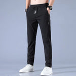 Carregue a imagem no visualizador da Galeria, 2024 new Men&#39;s Ice Silk Trousers Solid Color Mid-Waist Loose Breathable Straight-Leg Casual Pants Thin Quick-Drying Sports Pants  Amaijoin
