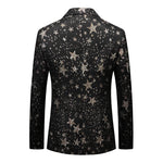 Carregue a imagem no visualizador da Galeria, Classic Mens Blazers With Patterns Stars Slim Fit Luxury Fashion Autumn Quality Soft Comfortable Coat Jacket 6XL Terno Masculino  Amaijoin
