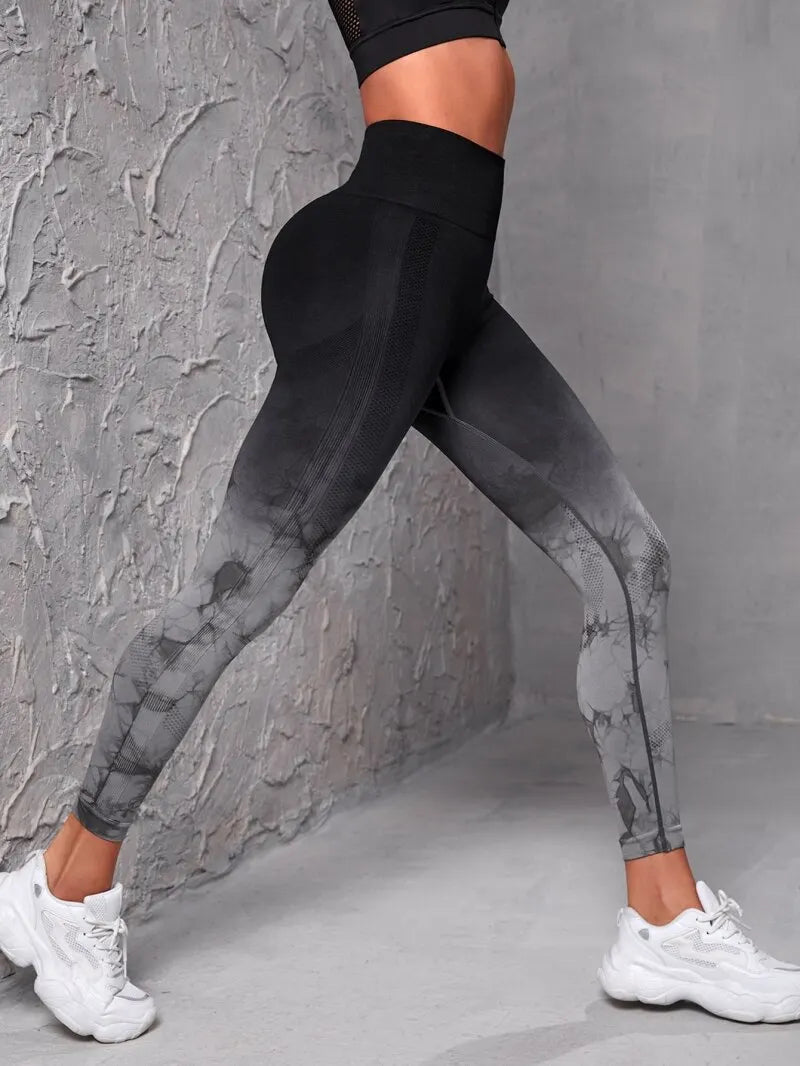 Yoga Pants Women Seamless Leggings Push Up Sports Fitness Joggings High Waist Gym Workout Scrunch Tie Dye Running Leggings  Amaijoin