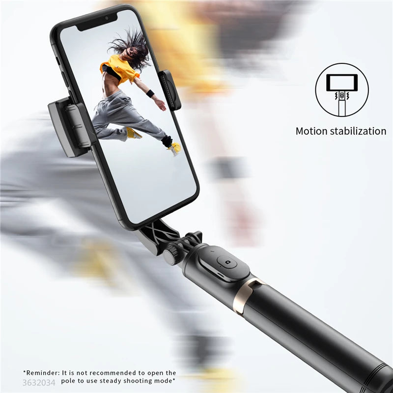 FANGTUOSI Mobile Video stabilizer Bluetooth selfie stick tripod Gimbal Stabilizer For Smartphone Live vertical shooting bracket  Amaijoin