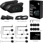 Load image into Gallery viewer, NOECI GoCom4 Motorcycle Intercom Bluetooth Headset For 4 Riders Group  1500m Full-duplex Interphone IP65 Music Sharing+ FM  Amaijoin
