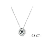 Load image into Gallery viewer, BAMOER 1 Carat Bazel Moissanite Necklace D color VVS1 Lab Grown Diamond Necklace for Women 925 Sterling Silver Wedding Jewelry  Amaijoin
