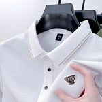 Carregue a imagem no visualizador da Galeria, Light luxury brand embroidered POLO shirt men&#39;s short sleeve summer new trend pattern flip collar T-shirt high-end Paul shirt  Amaijoin
