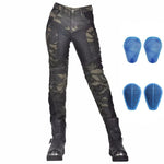 Carregue a imagem no visualizador da Galeria, Camo Dual Spring Summer Riding Collection Women Moto Pants Classic Denim Motorcycle Female Pants Motocicleta Elastic Fit Jeans  Amaijoin
