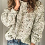 Carregue a imagem no visualizador da Galeria, Autumn and winter Europe and the United States plus-size women&#39;s casual pullover sweater sweater woman  Amaijoin
