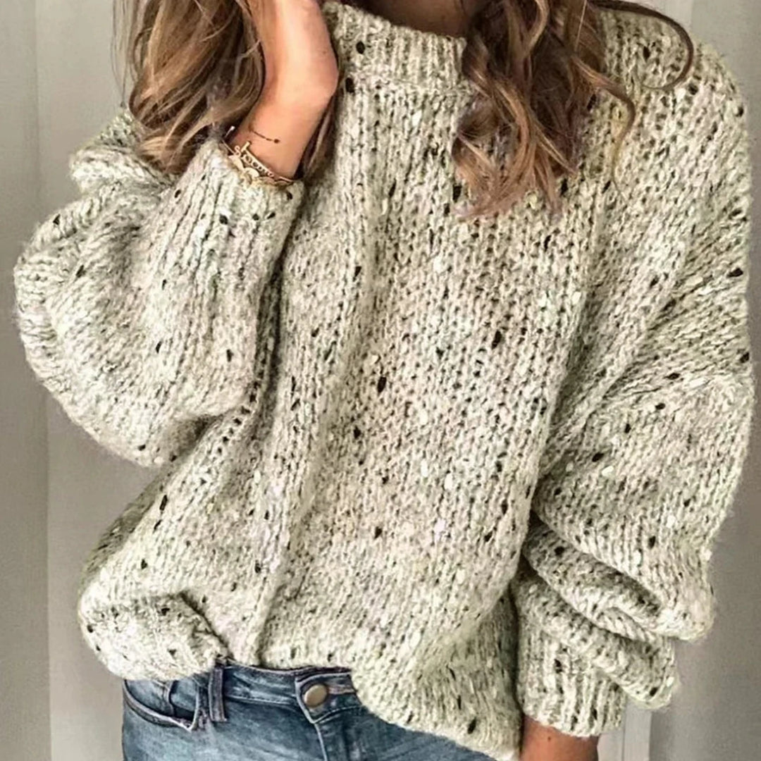 Autumn and winter Europe and the United States plus-size women's casual pullover sweater sweater woman  Amaijoin