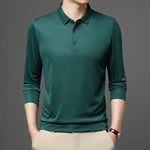 Carregue a imagem no visualizador da Galeria, 5-color Men&#39;s Solid Color Casual Fashion Long Sleeved Polo T-shirt  Amaijoin
