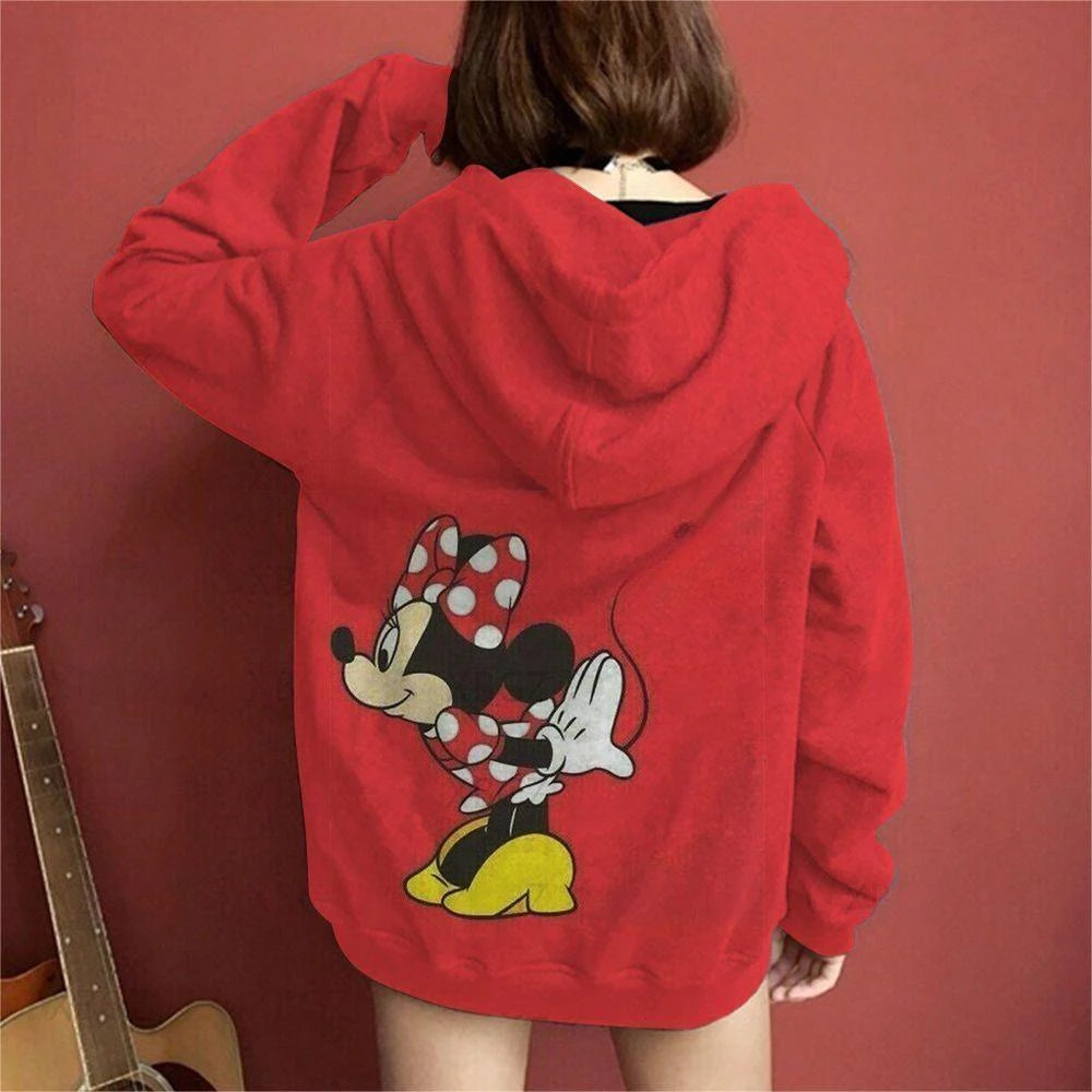 Couple Outfit Disney Hoodies Minnie Mouse Women's Casual Sweatshirt Couple Hoodie Men's Women Clothing Mickey Y2k Print Top  Amaijoin