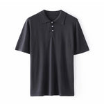 Carregue a imagem no visualizador da Galeria, 2023 Spring Men&#39;s New Polo Neck Short Sleeve Knitted T-shirt 100% Merino Refined Wool Pullover Sweater Top MV-9528  Amaijoin
