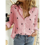 Carregue a imagem no visualizador da Galeria, Elegant Cotton Linen Shirts Women Casual Solid Button Lapel Blouses Shirts Spring Summer Long Sleeve Loose Tops Tunic Blusas  Amaijoin
