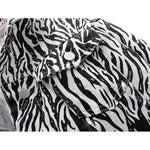 Carregue a imagem no visualizador da Galeria, Fashion Zebra Print Denim Jacket Women Loose Short Outerwear Spring Autumn Korean Big Pocket Long Sleeve Jeans Jackets Female  Amaijoin
