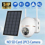 Carregue a imagem no visualizador da Galeria, 5MP Solar WIFI Camera 8000mAh Battery PTZ Surveillance IP Cameras Wireless PIR Human Tracking CCTV HD Outdoor Waterproof 5X Zoom  Amaijoin
