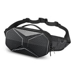 Carregue a imagem no visualizador da Galeria, OZUKO Hard Shell Men Waist Bag Fashion Chest Bags Outdoor Sports Belt Bag for Teenager Waterproof USB Charging Male Shoulder Bag  Amaijoin
