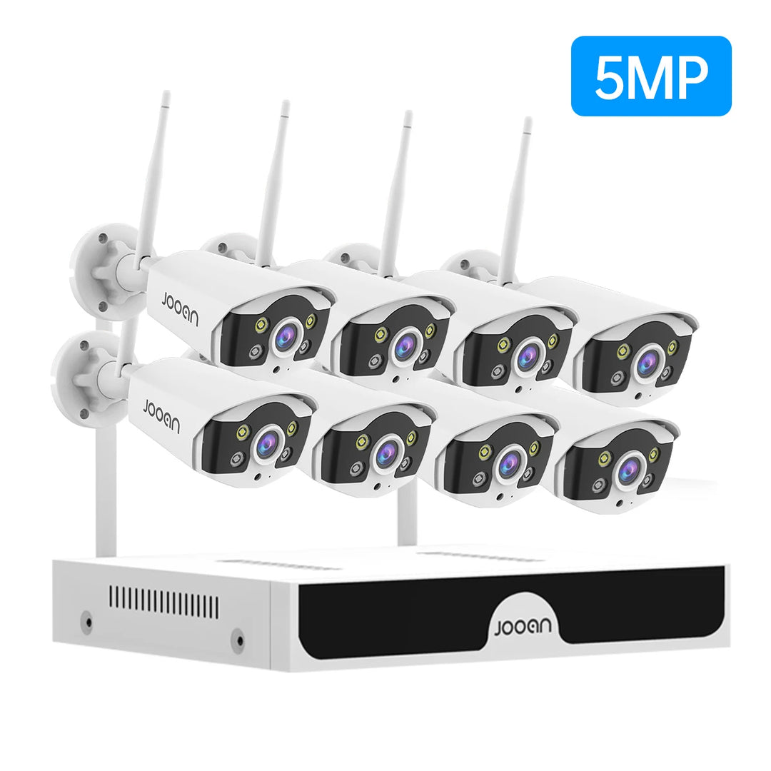 Jooan 3MP 5MP WiFi CCTV System 10CH NVR Security Camera System Two Way Audio Outdoor Wireless IP Cameras Video Surveillance Kit  Amaijoin