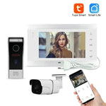 Load image into Gallery viewer, 720P Tuya Smart WIFI Wireless Video intercom For Home 7 Inch Monitor Doorbell Video Door Phone With Camera Outdoor System  Amaijoin
