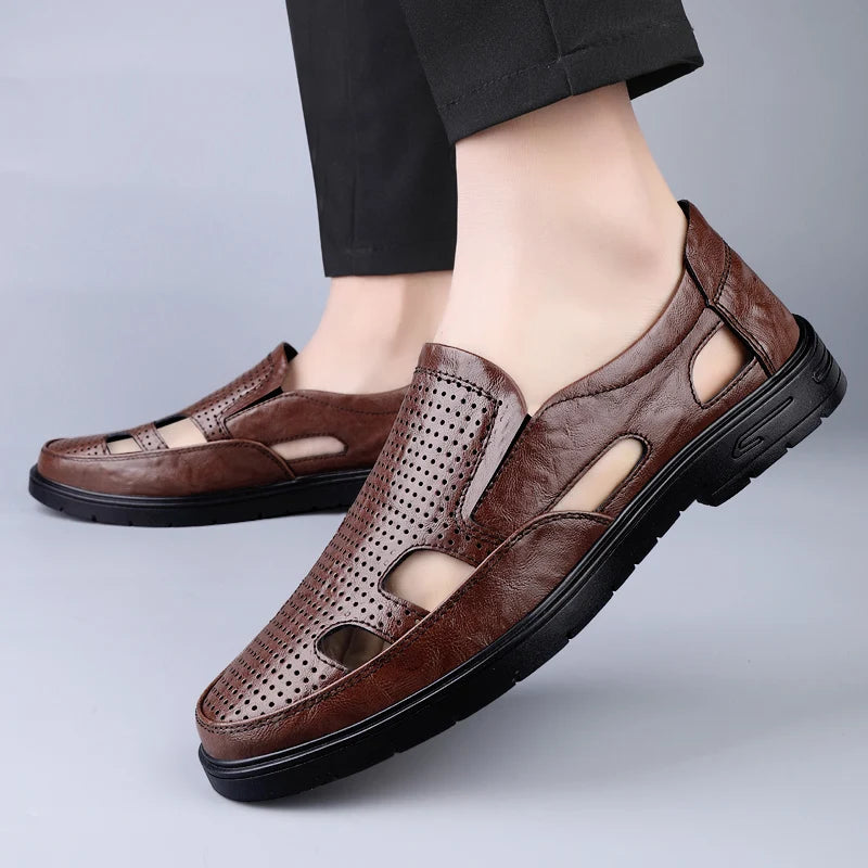 New Loafers Men Summer Men's Luxury Sandals Beach Sandals Men Non-slip Breathable Trendy All-match Comfortable Outdoor Footwear  Amaijoin