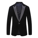 Carregue a imagem no visualizador da Galeria, Men&#39;s Fashion Trend Velvet Groom Tuxedo Slim Fit Wedding Party Dress Business Casual Suit Jacket Banquet Single Blazers Coat  Amaijoin
