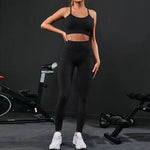 Carregue a imagem no visualizador da Galeria, 2 Pieces Women&#39;s Tracksuit Seamless Yoga Set Workout Sportswear Gym Clothing High Waist Leggings Fitness Sports Suits  Amaijoin
