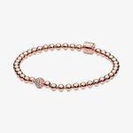 Carregue a imagem no visualizador da Galeria, Pandora 925 Silver Daisy Bead T-Bar Snake Chain Bracelet For Women&#39;s Trendy DIY Fashion Jewelry Gift  Amaijoin
