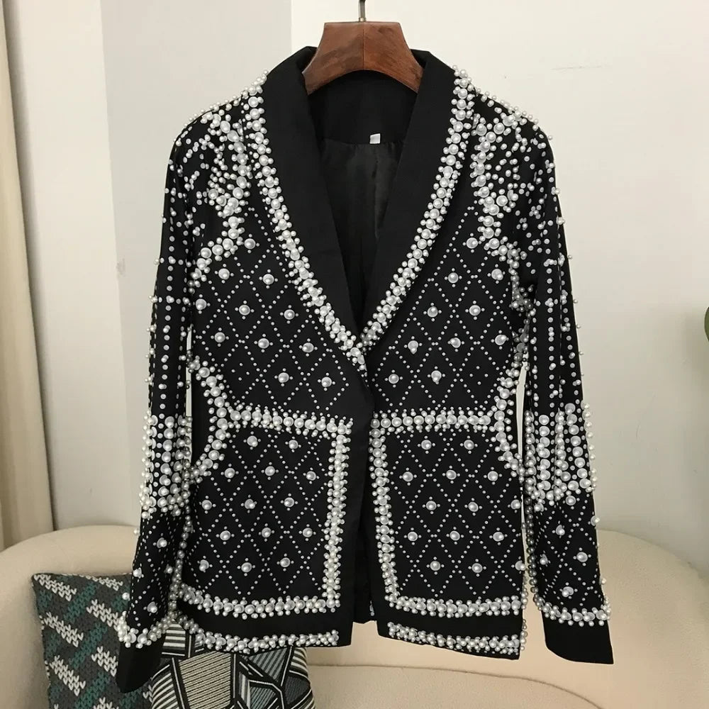 New Spring Autumn Blazer Coat Designer Fashion for Women Hidden Breasted Long Sleeves Spliced Coats Female Clothing 2024  Amaijoin