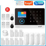 Carregue a imagem no visualizador da Galeria, Gautone Tuya Smart Wifi Home Security Alarm System Wireless GSM Fire Alarm System Panel Smart Life App Control work with Alexa  Amaijoin
