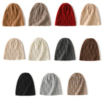 Carregue a imagem no visualizador da Galeria, 100% Goat Cashmere Knitted Beanies for Women Winter Warm Soft Skullies Hat For Girl Gorros Autumn y2k Fashion Korea Bonnet Cap  Amaijoin
