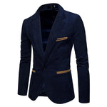 Carregue a imagem no visualizador da Galeria, New Fashion Men&#39;s Corduroy Leisure Slim Suit Jacket High Quality Casual Man Blazers Jacket Coat Men Single Button X02  Amaijoin
