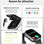 Carregue a imagem no visualizador da Galeria, 2024 New Men Bluetooth earphones Smart Watch 2.01&quot; Headset 2 in 1 Outdoor sports Women clamshell Earplugs Smart Watch PK X7 D8  Amaijoin
