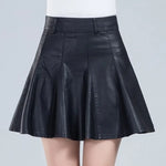 Load image into Gallery viewer, Woman Skirts Elegant Plus Size New Fashion Korean Style Genuine Real Leather Skirts High Waist Mini Skirt Womens Sexy Skirt  Amaijoin
