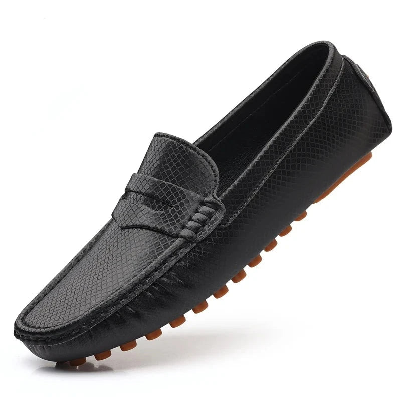 YRZL Men Leather Casual Shoes 2024 New Lightweight Breathable Slip-on Mens Driving Shoes Fashion Comfortable Loafers Moccasins  Amaijoin