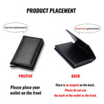 Carregue a imagem no visualizador da Galeria, Custom Card Holder Rfid Black Carbon Fiber Leather Simple Wallet Men&#39;s Gift Personalized  Amaijoin
