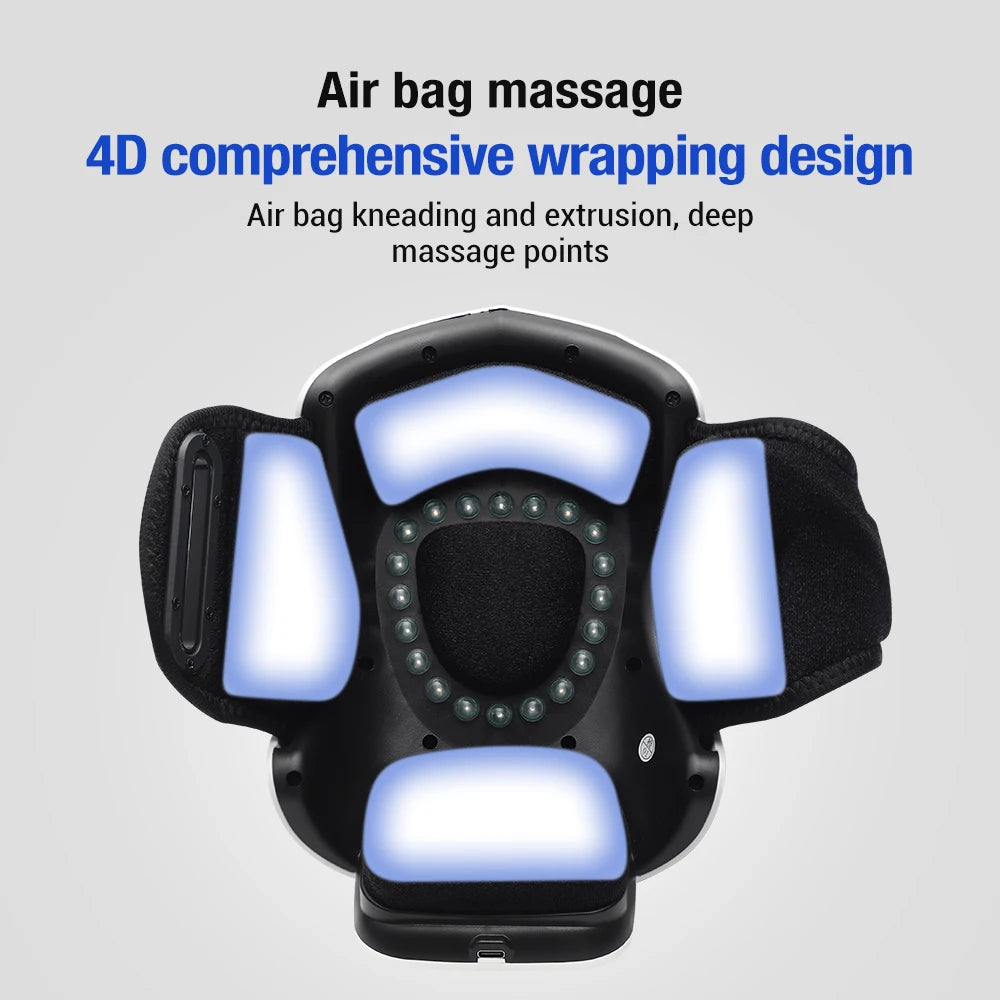 Electric Heating Knee Pad Air Compression Knee Massager Infrared Therapy Joint Arthritis Physiotherapy Knee Brace Health Care  Amaijoin