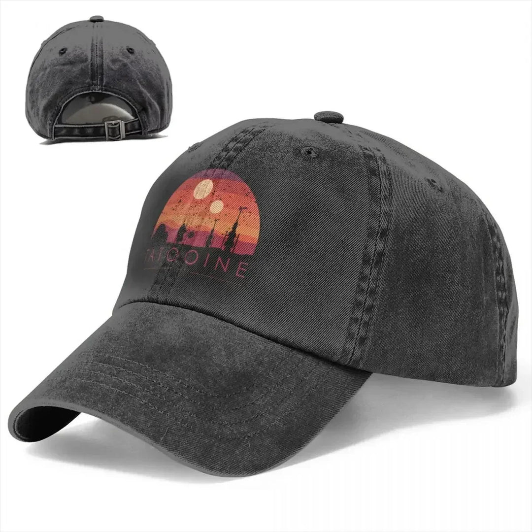 Washed Men's Baseball Cap RETRO EST Trucker Snapback Cowboy Caps Dad Hat Tatooine All Seasons Travel Adjustable Hats  Amaijoin