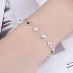 Carregue a imagem no visualizador da Galeria, 925 Sterling Silver Stars Bracelets For Women Fashion Korean Designer Frosted Bead Bracelet Beautiful Party Wedding Jewelry Gift  Amaijoin
