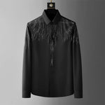 Load image into Gallery viewer, Luxury Wing Rhinestone Men&#39;s Shirt 2024 Spring Long Sleeve Casual Shirts Banquet Party Stage Shirt Vintage Streetwear Blouse 5XL  Amaijoin
