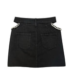 Carregue a imagem no visualizador da Galeria, Summer New High-waisted A- line Denim Mini Dress Women&#39;s Sensibility Spicy Girl Hollow Zipper Skirt Prominent Butt Lifting  Amaijoin
