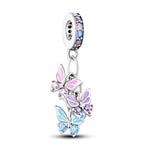 Load image into Gallery viewer, Charms Plata De Ley 925 Evil Blue Eyes Silver Sun Star Elk Dinosaur Flower Charm of Original Fits Women Anniversary DIY Jewelry  Amaijoin
